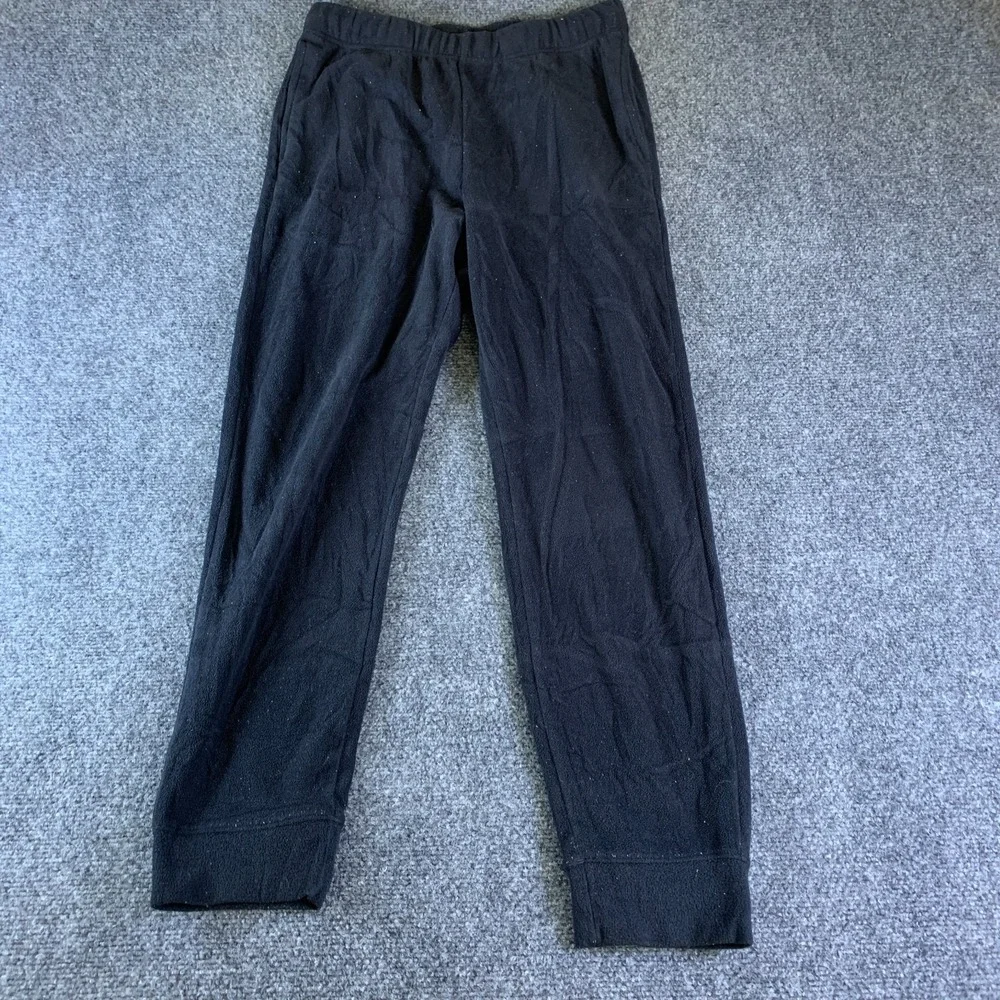 Uniqlo Joggers Sweatpants Mens 28x25.5 Black Elastic Waist Tapered Leg Everyday